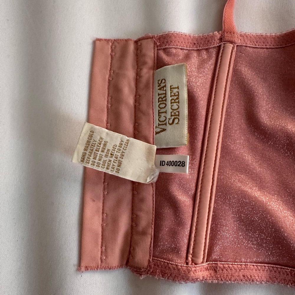 Vintage Victorias Secret Corset Bustier Crop Top Stretch 34B Y2K 90s - Picture 6 of 9